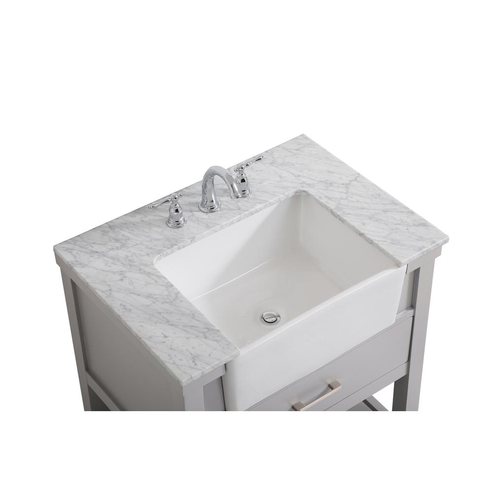 30 inch Single bathroom vanity in grey. Picture 10