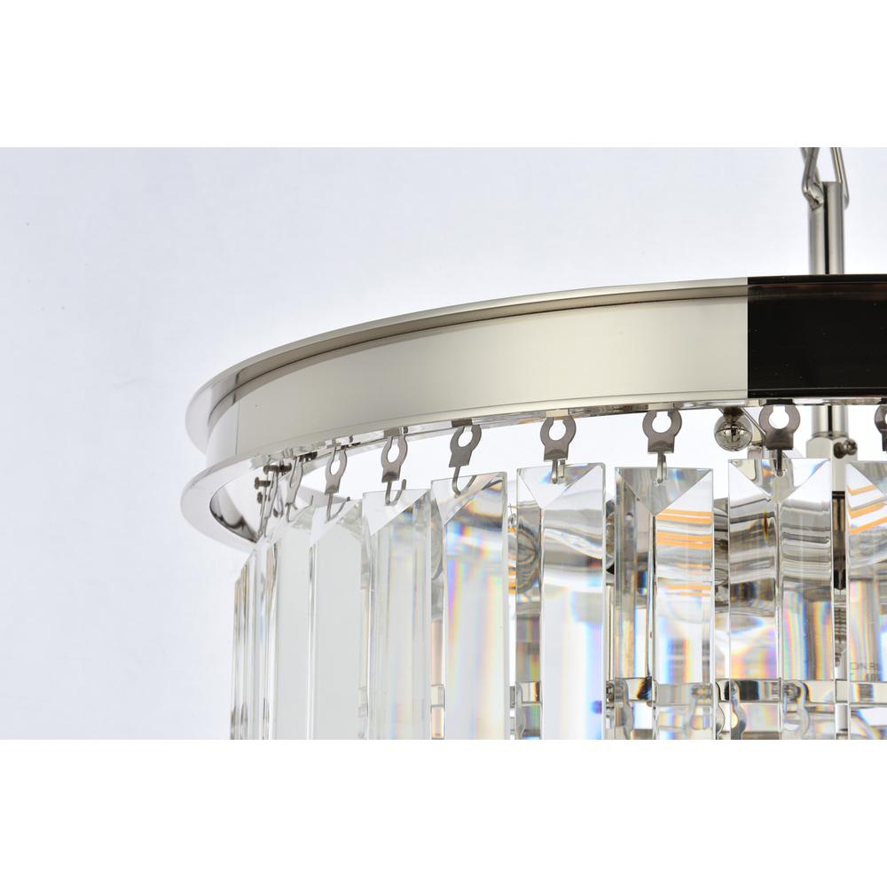 Sydney 9 light polished nickel Chandelier Clear Royal Cut Crystal. Picture 5