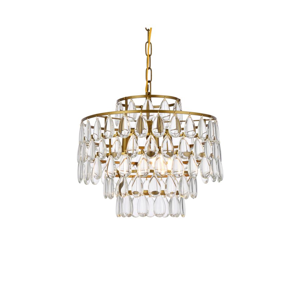 Mila 16 inch pendant in brass. Picture 2