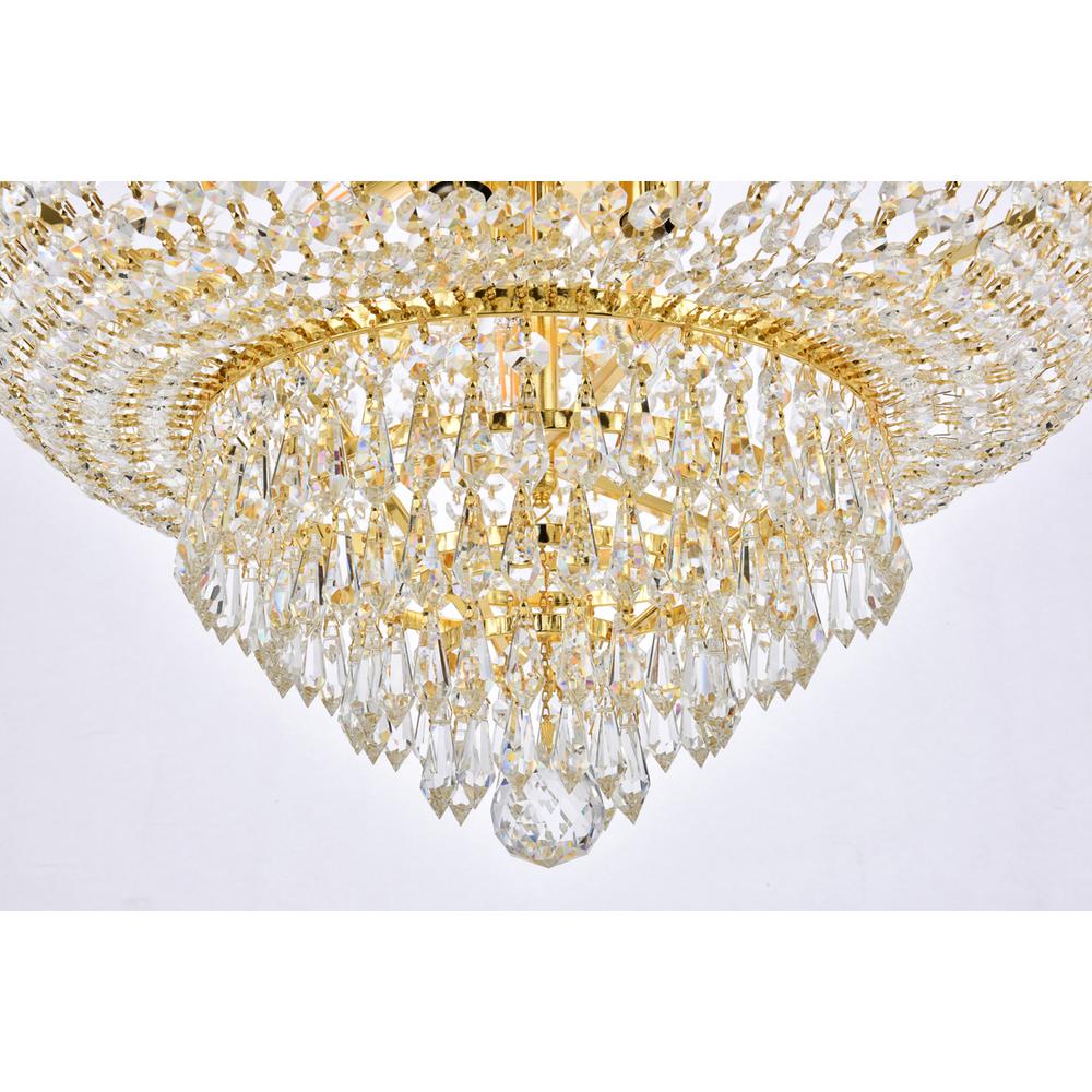 Century 12 light Gold Chandelier Clear Royal Cut Crystal. Picture 3