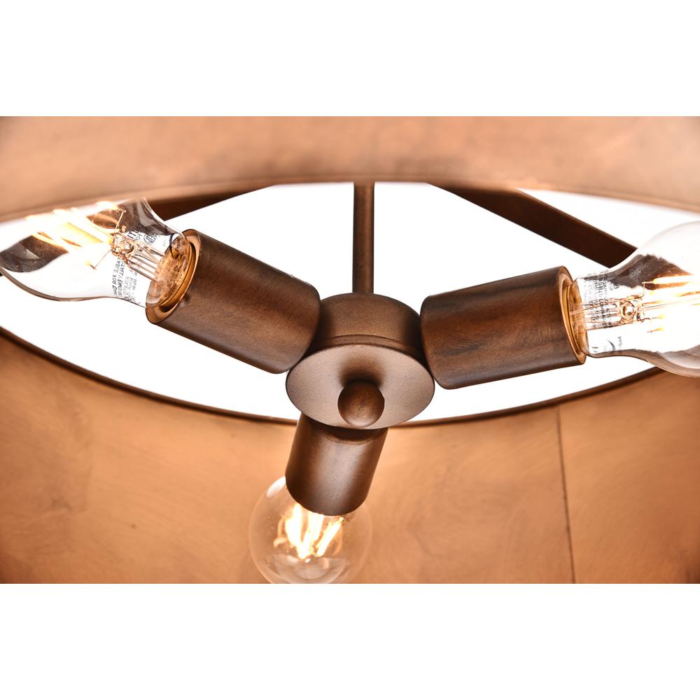 Miro Collection Pendant D20 H11.75 Lt:3 Manual Brass Finish. Picture 5