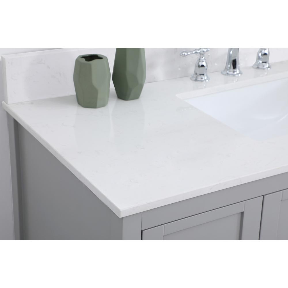 48 inch Single Bathroom Vanity in Gray with Backsplash. Picture 5