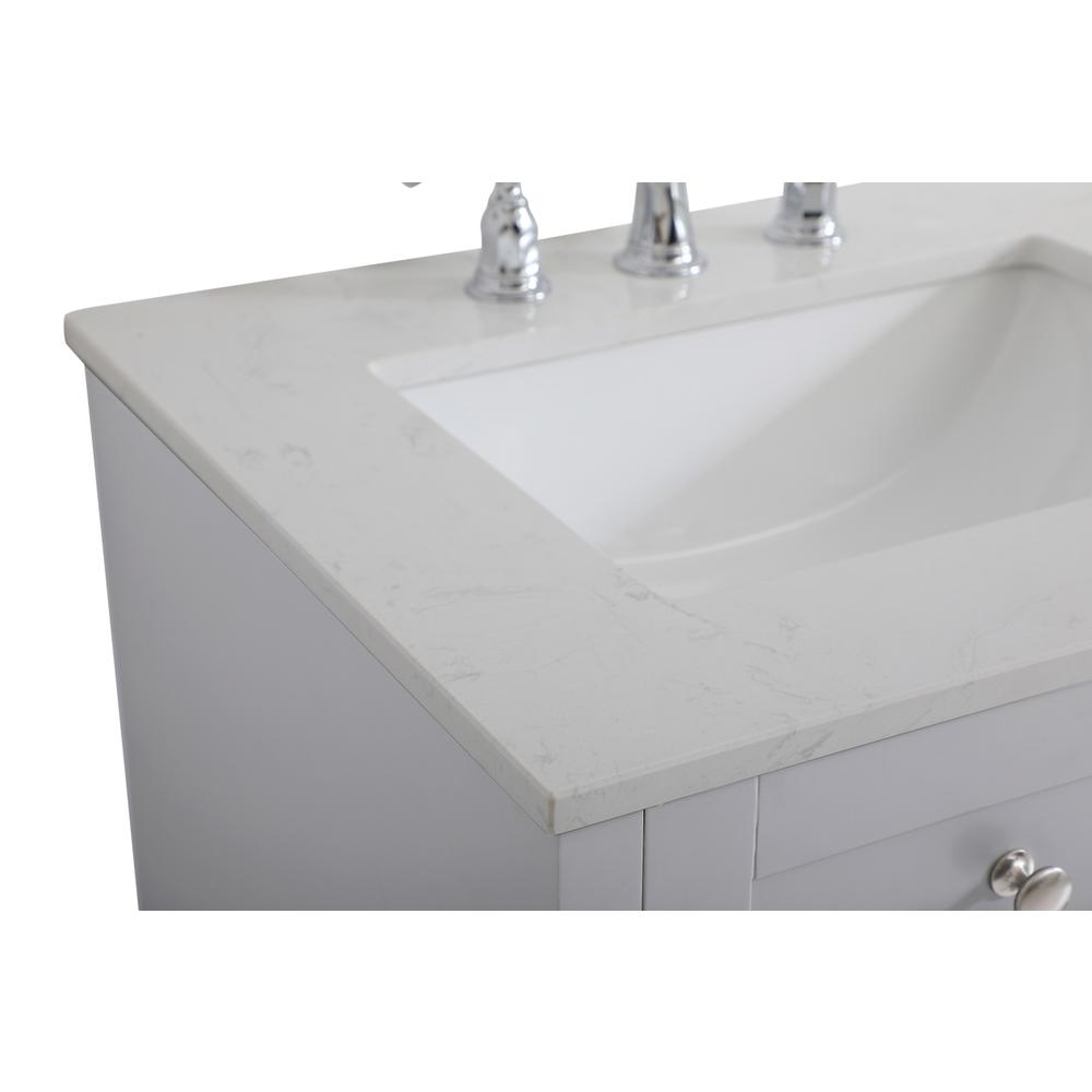 60 inch Double Bathroom Vanity in Grey. Picture 10