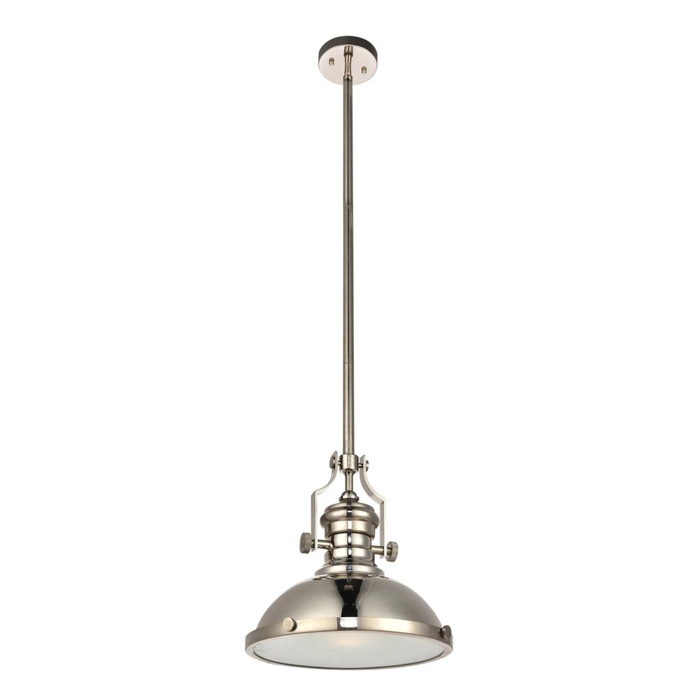 Eamon Collection Pendant D13 H13.3 Lt:1 polished Nickel Finish. Picture 2