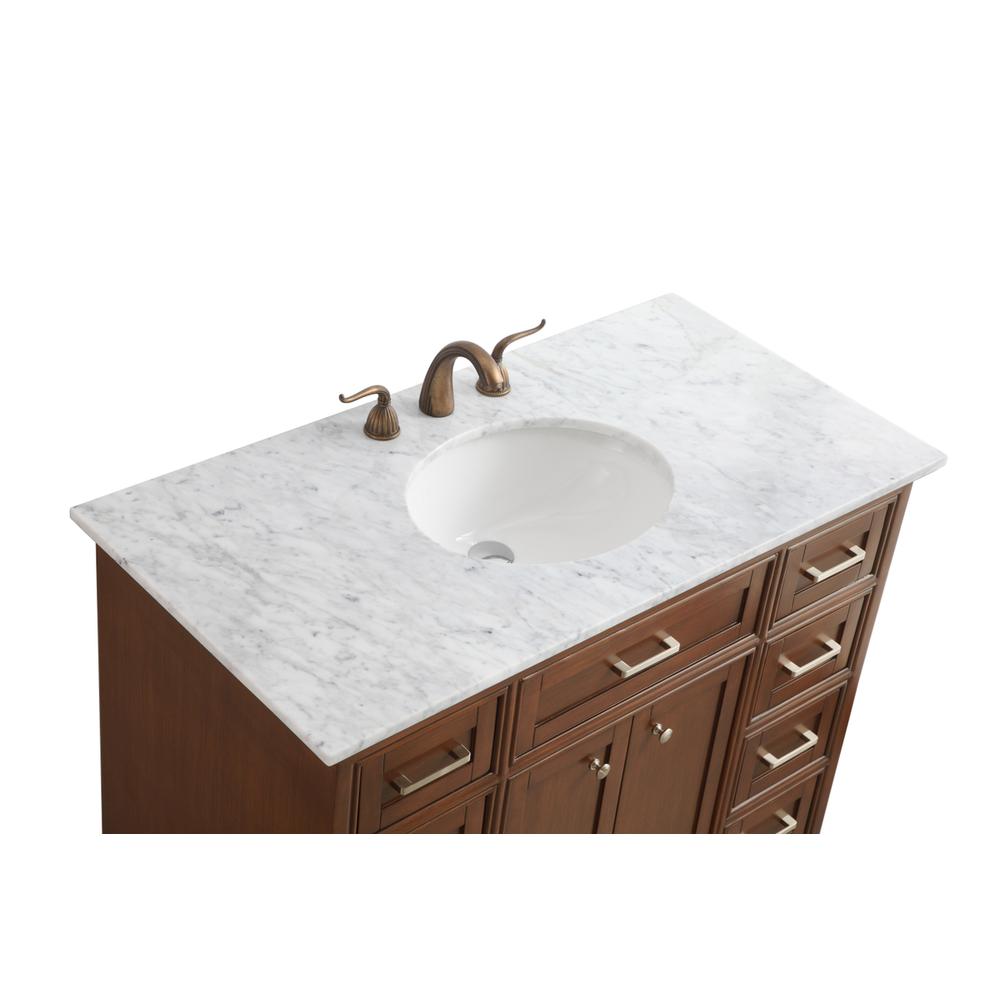 42 in. Single Bathroom Vanity set in teak. Picture 13