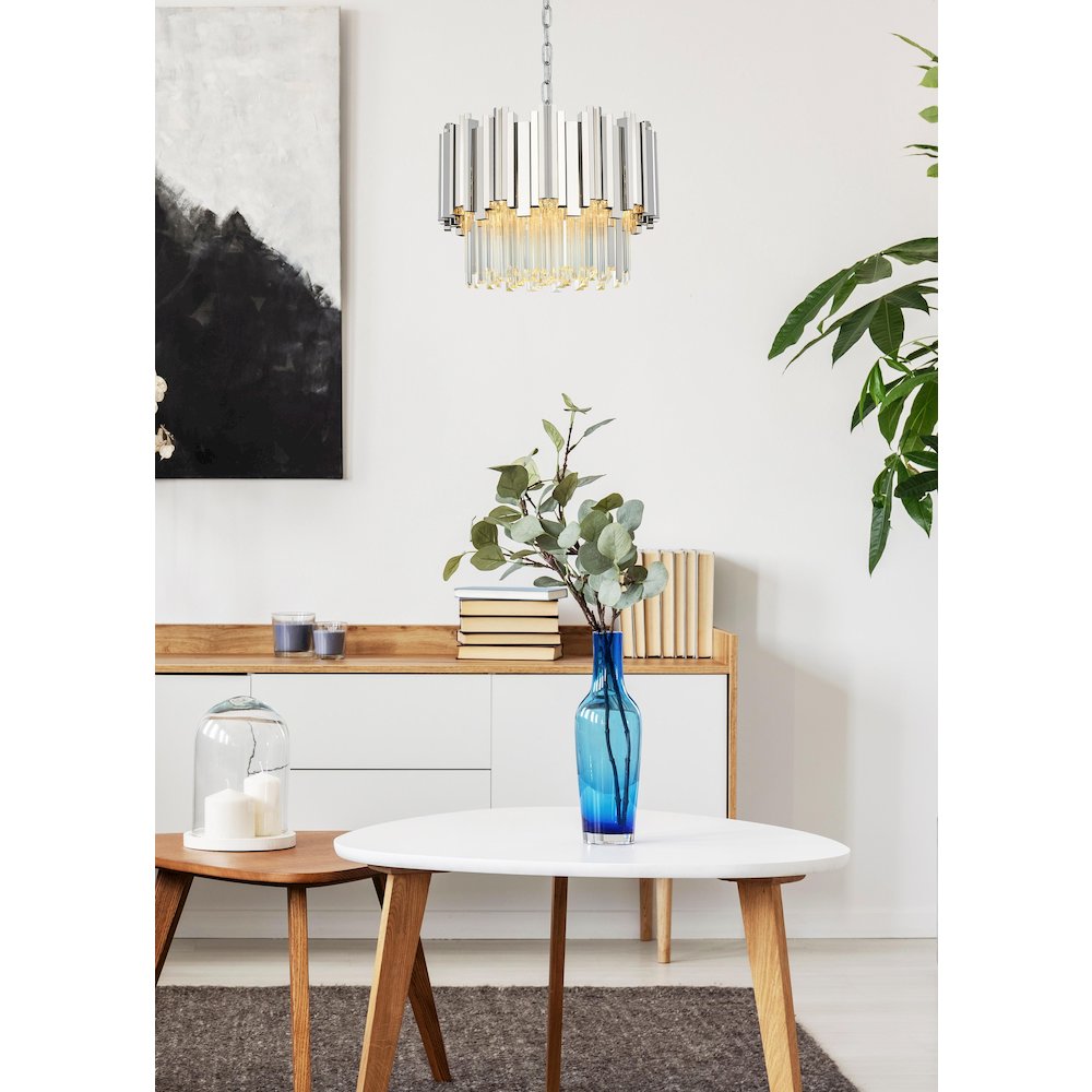 Willow 16 Inch Chandelier In Chrome. Picture 2