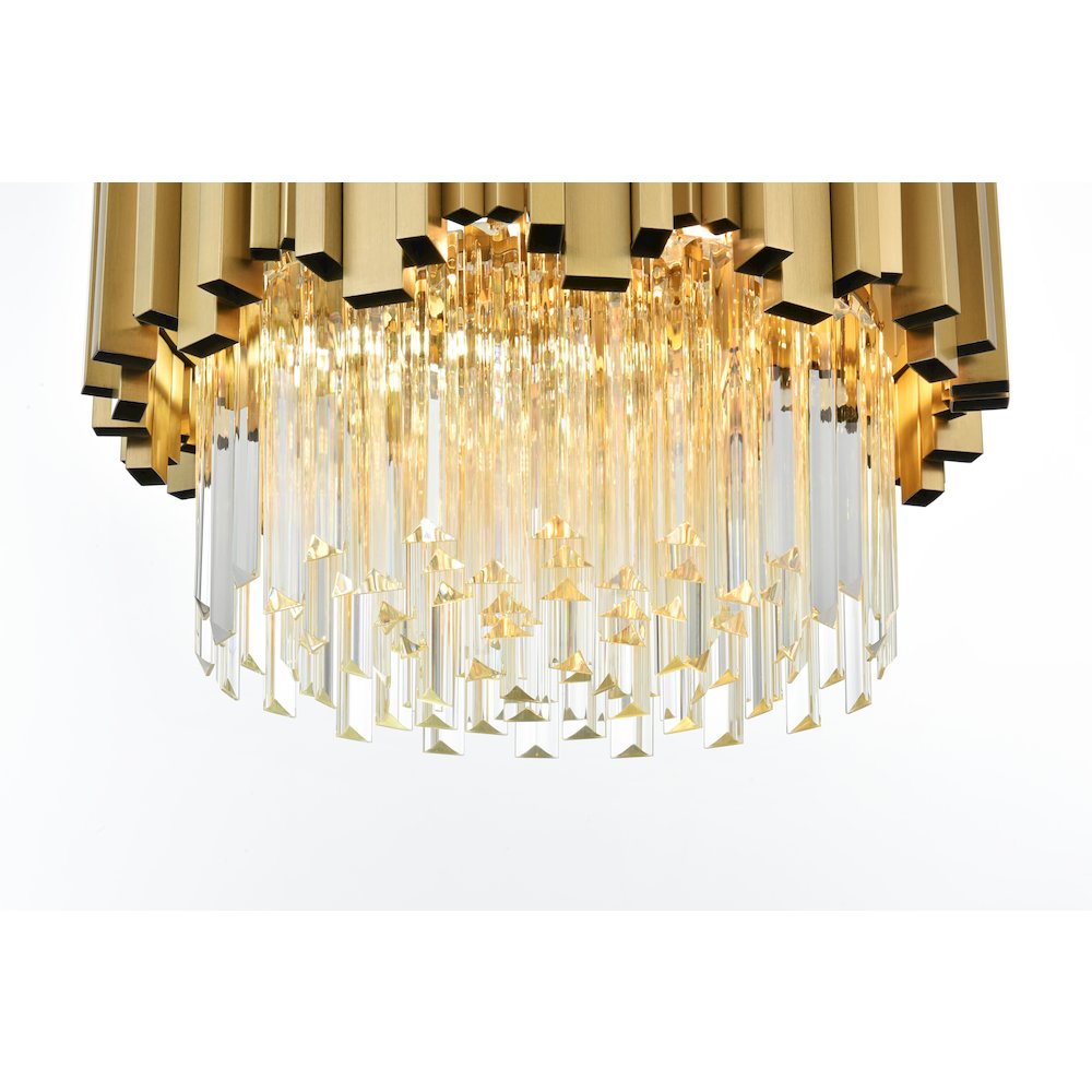 Willow 16 Inch Chandelier In Satin Gold. Picture 4