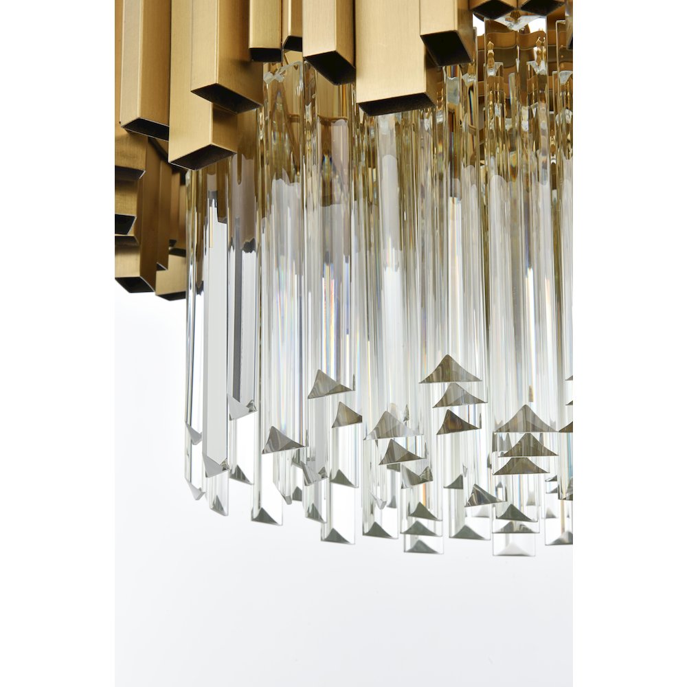 Willow 16 Inch Chandelier In Satin Gold. Picture 6