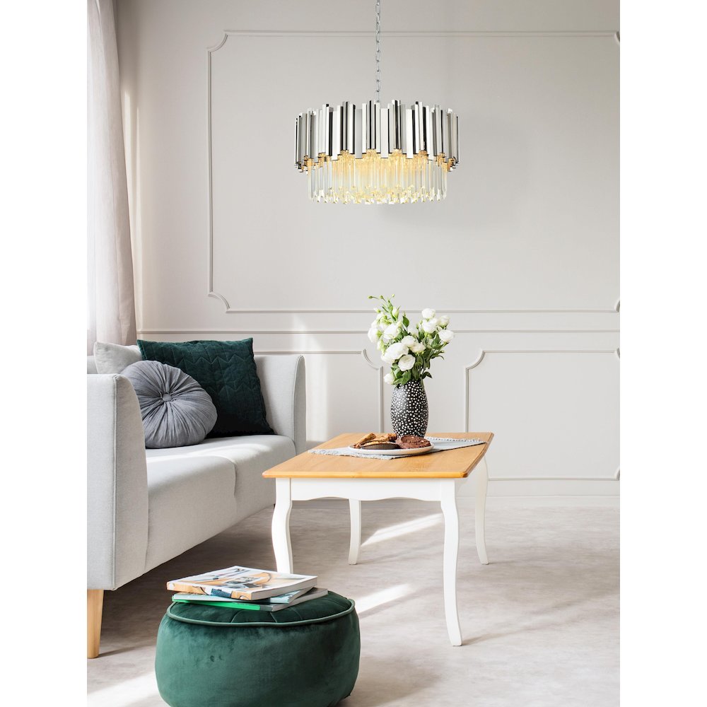 Willow 24 Inch Chandelier In Chrome. Picture 2