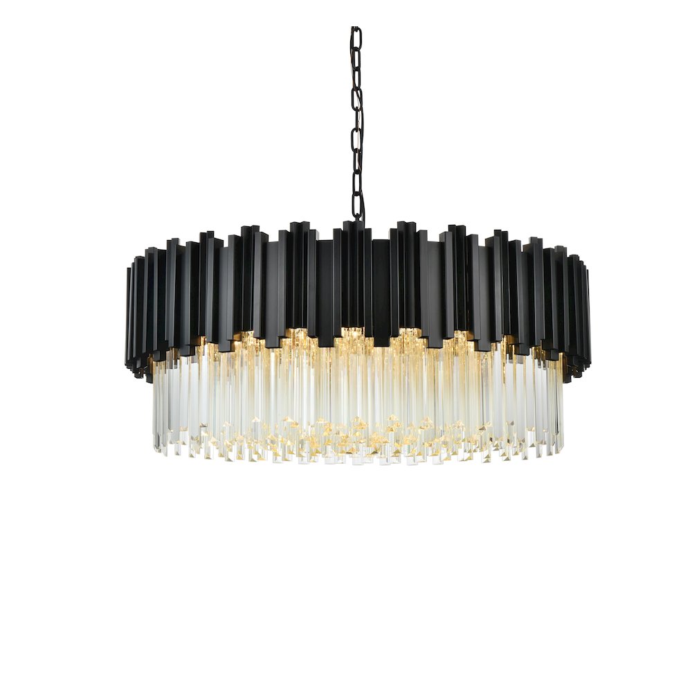 Willow 32 Inch Chandelier In Black. Picture 3