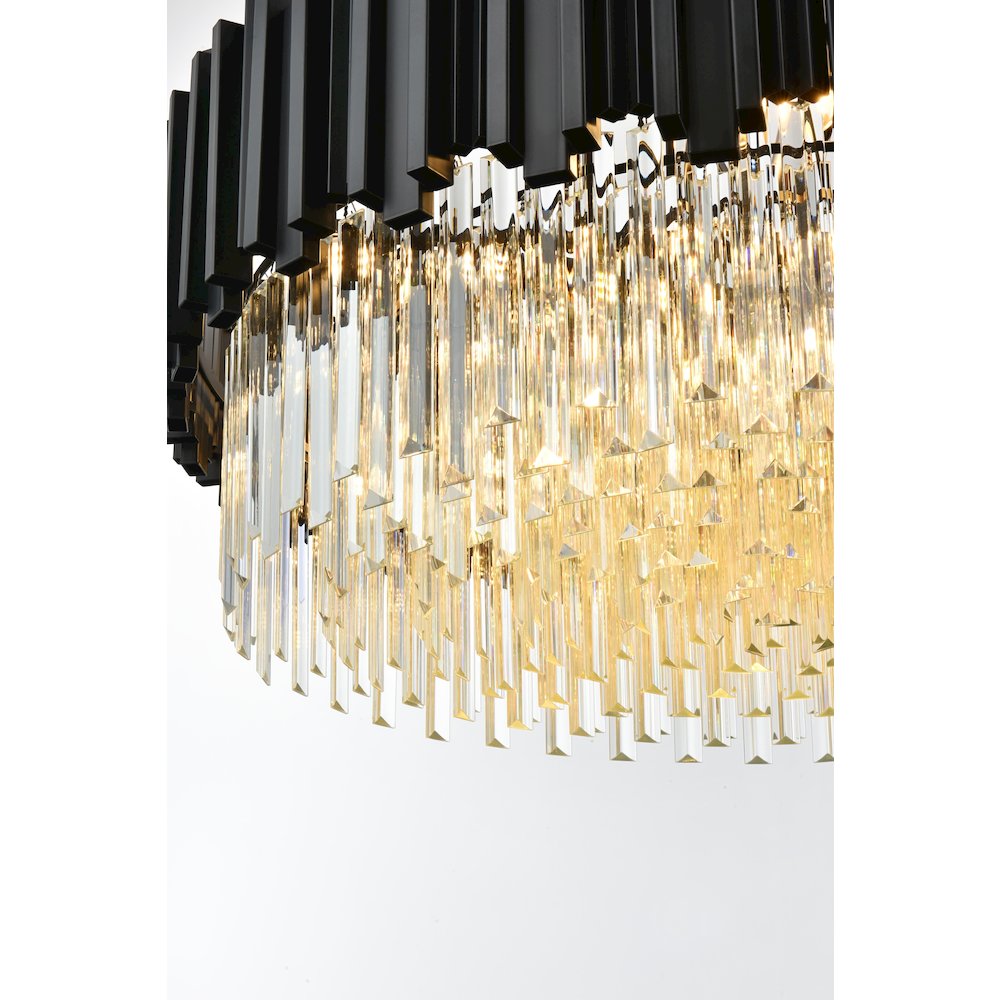 Willow 32 Inch Chandelier In Black. Picture 4