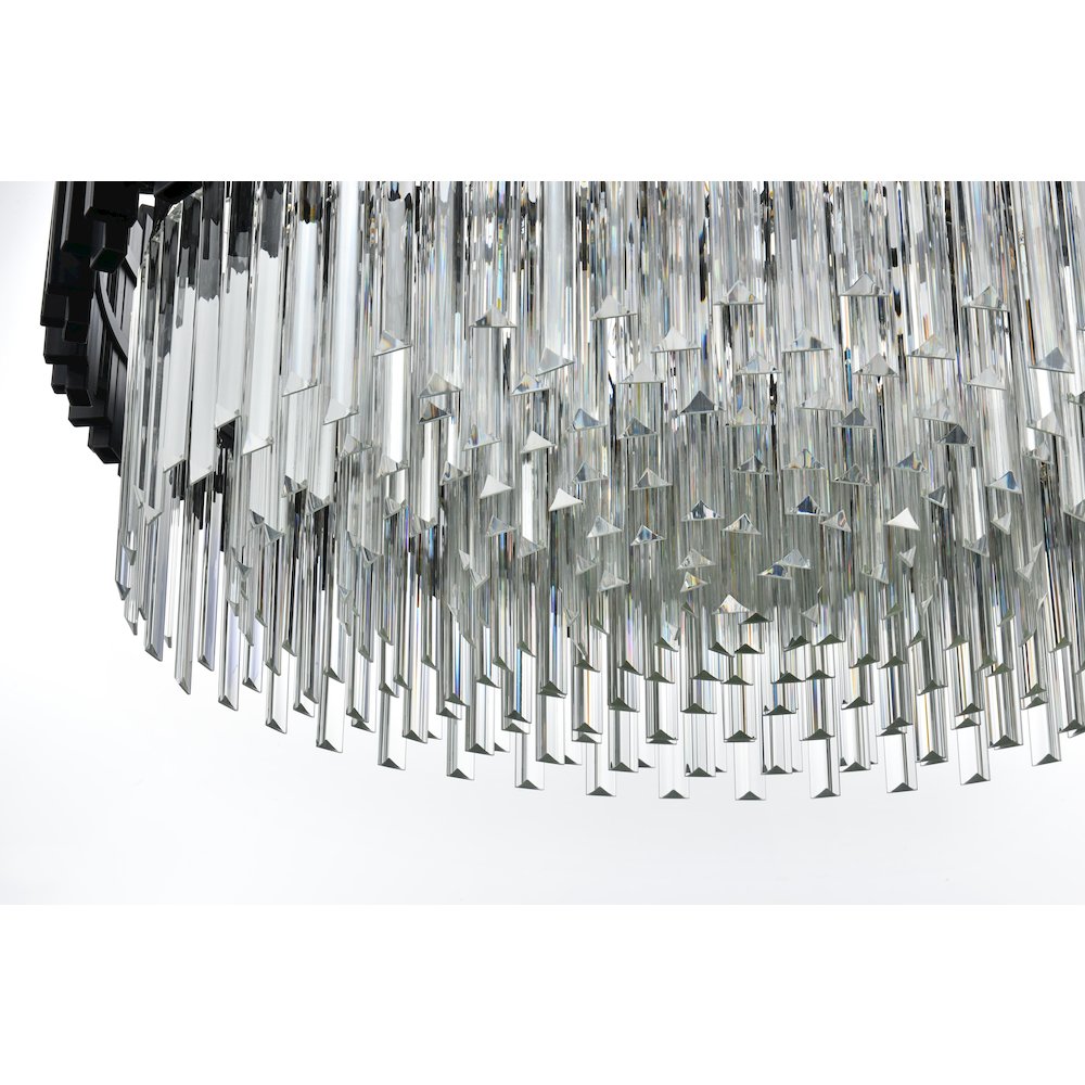 Willow 32 Inch Chandelier In Black. Picture 6
