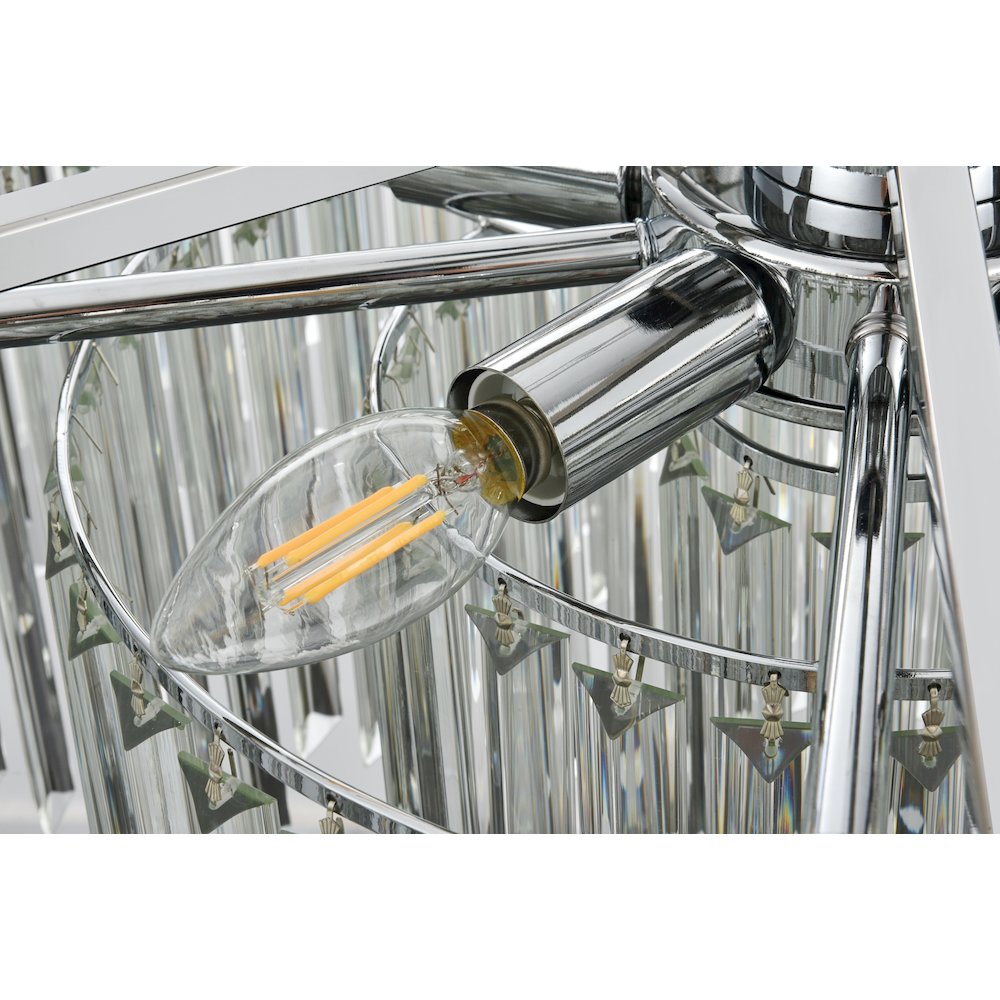 Willow 32 Inch Chandelier In Chrome. Picture 5