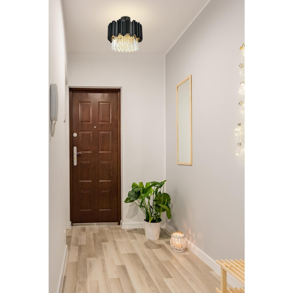 Willow 16 Inch Flush Mount In Black. Picture 2