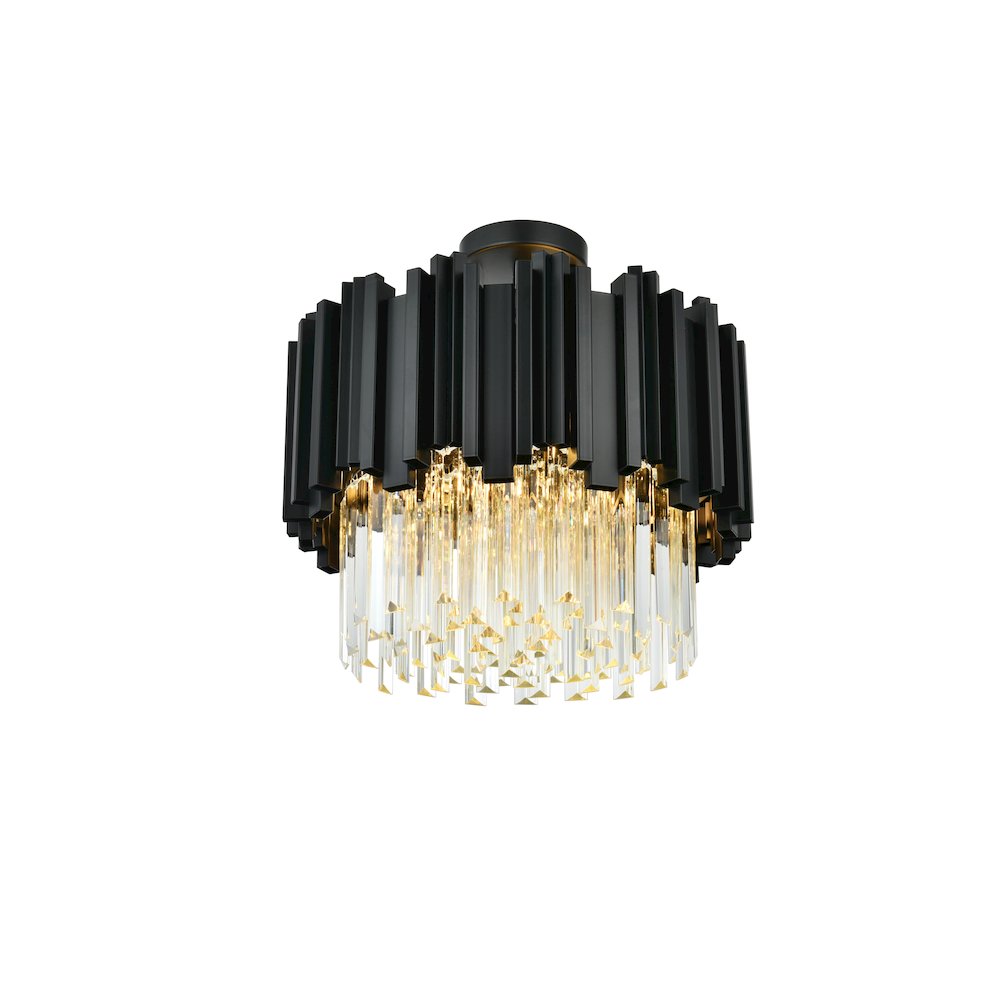 Willow 16 Inch Flush Mount In Black. Picture 3