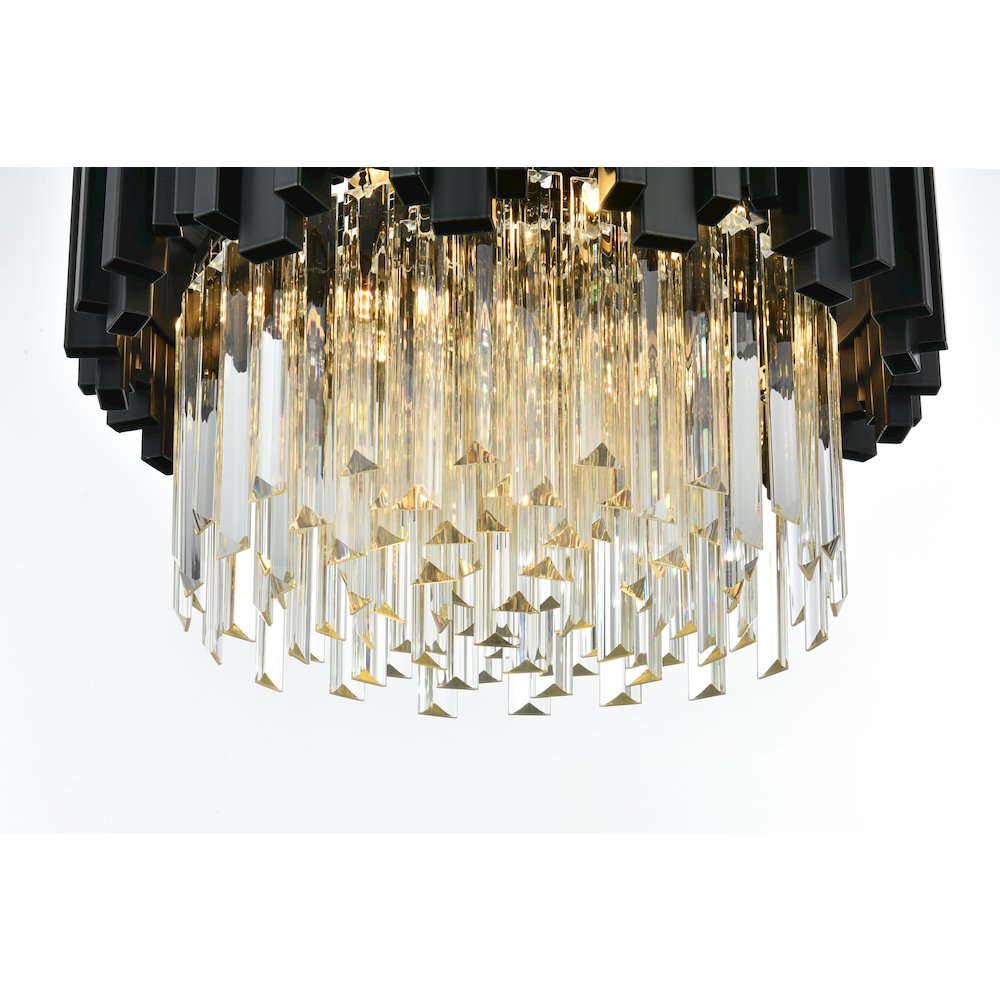 Willow 16 Inch Flush Mount In Black. Picture 4