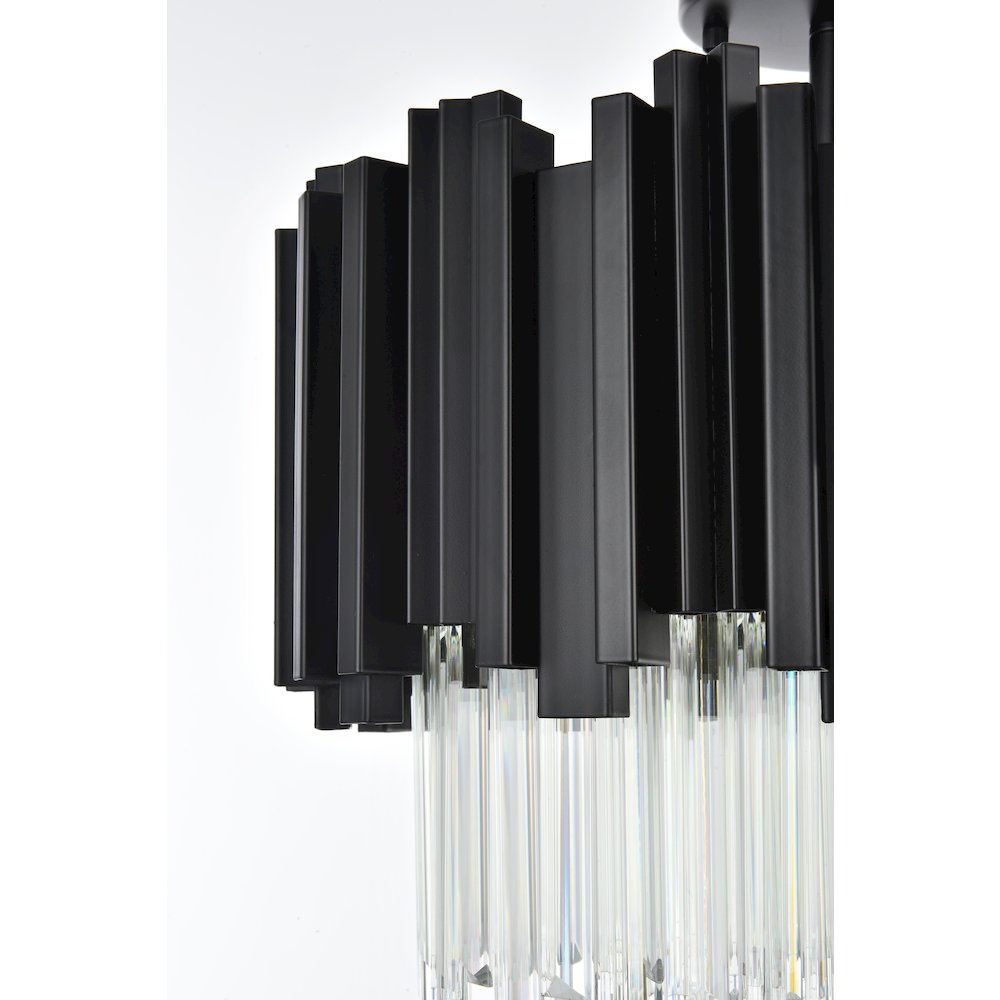 Willow 16 Inch Flush Mount In Black. Picture 5