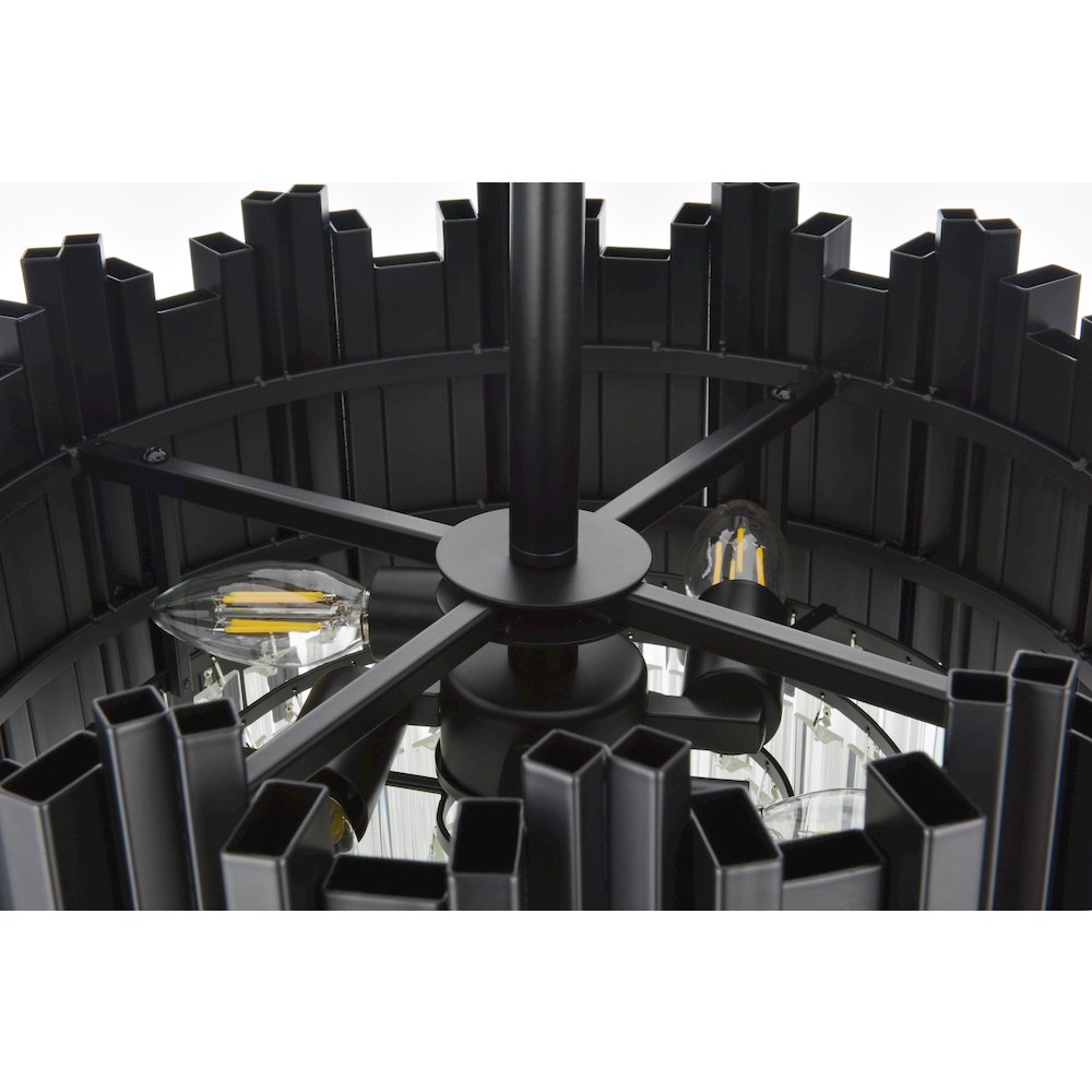 Willow 16 Inch Flush Mount In Black. Picture 6