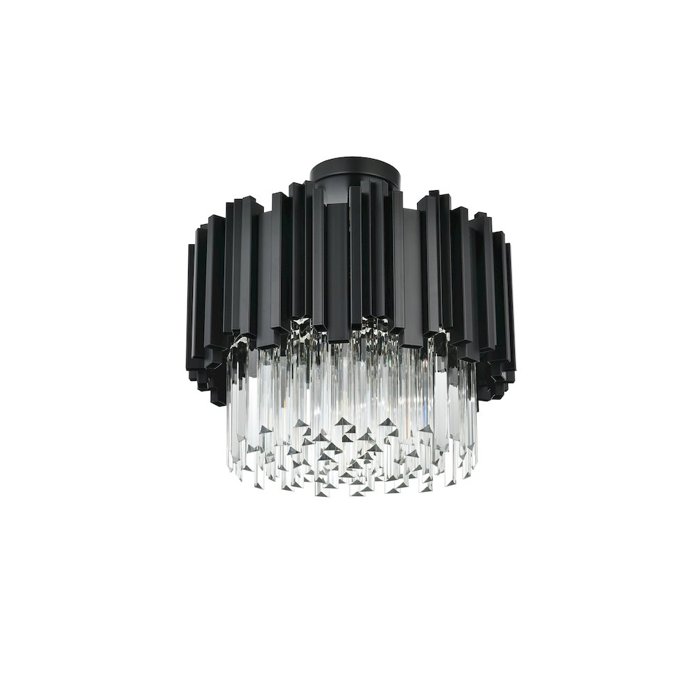 Willow 16 Inch Flush Mount In Black. Picture 7