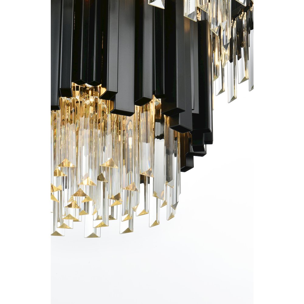 Willow 24 Inch Chandelier In Black. Picture 4