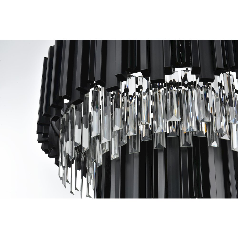 Willow 24 Inch Chandelier In Black. Picture 6
