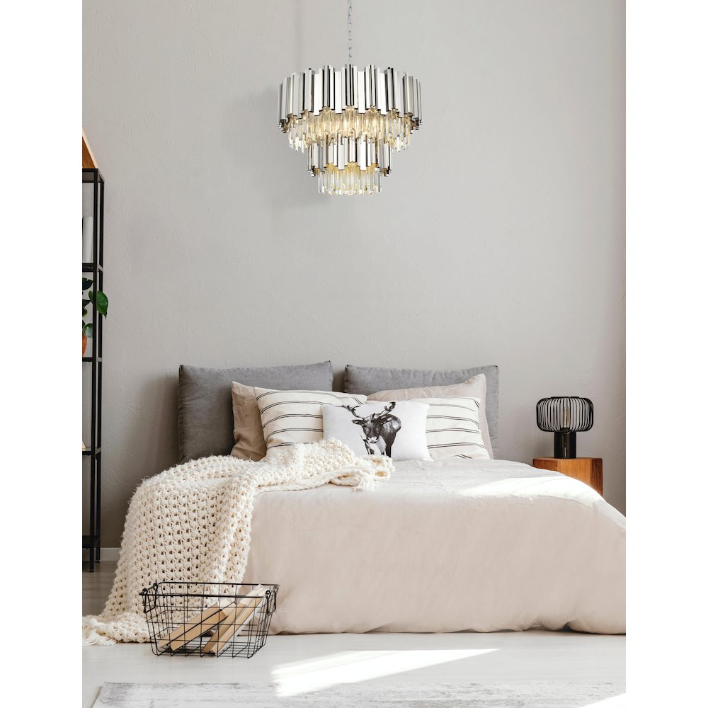 Willow 24 Inch Chandelier In Chrome. Picture 2