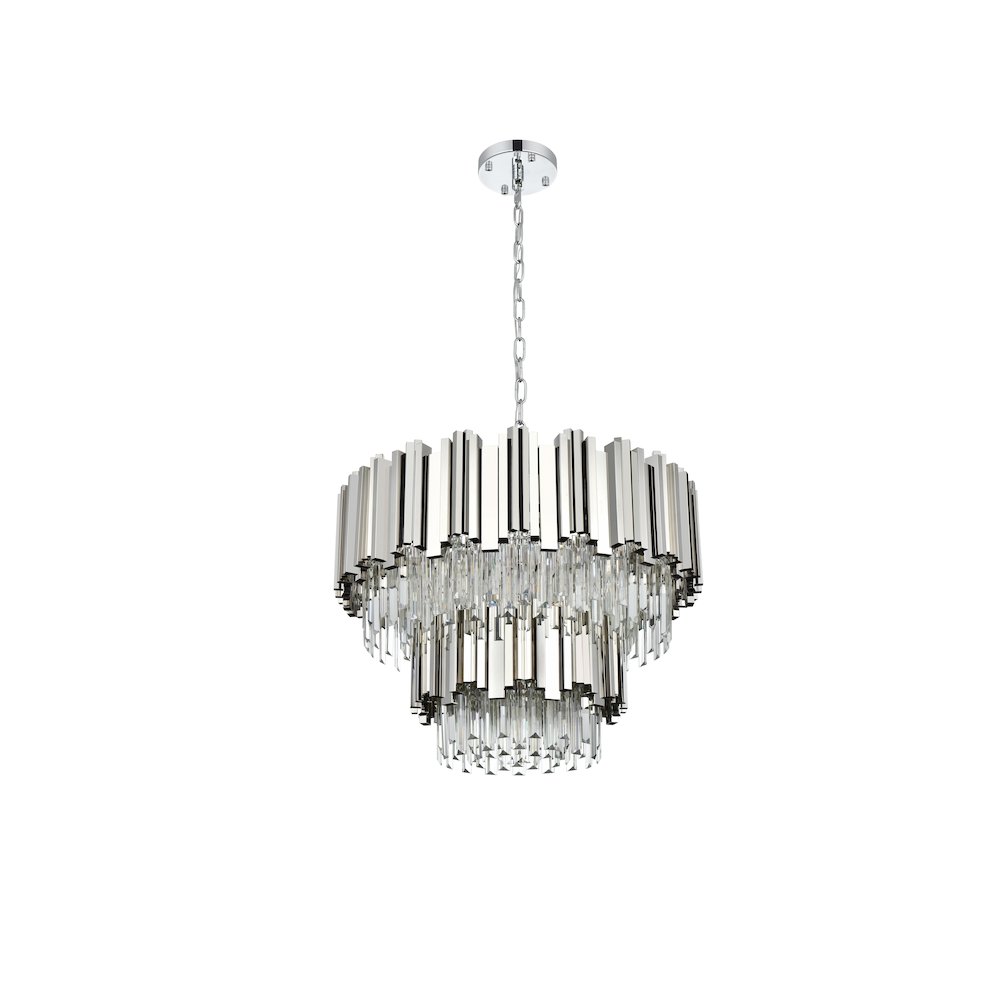 Willow 24 Inch Chandelier In Chrome. Picture 7