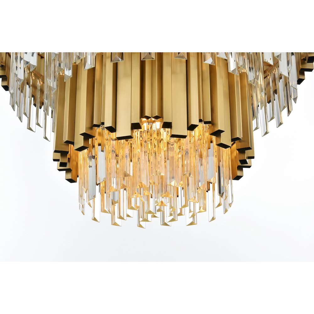 Willow 24 Inch Chandelier In Satin Gold. Picture 4