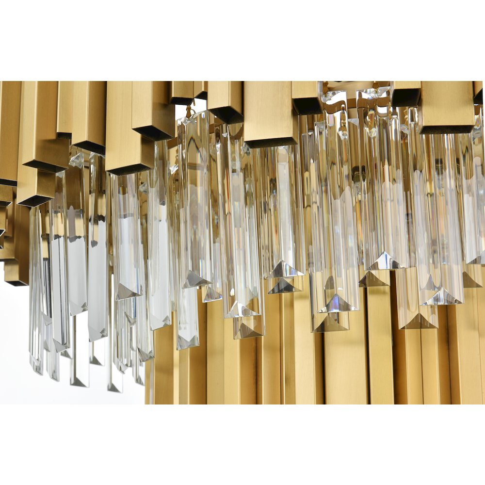 Willow 24 Inch Chandelier In Satin Gold. Picture 6