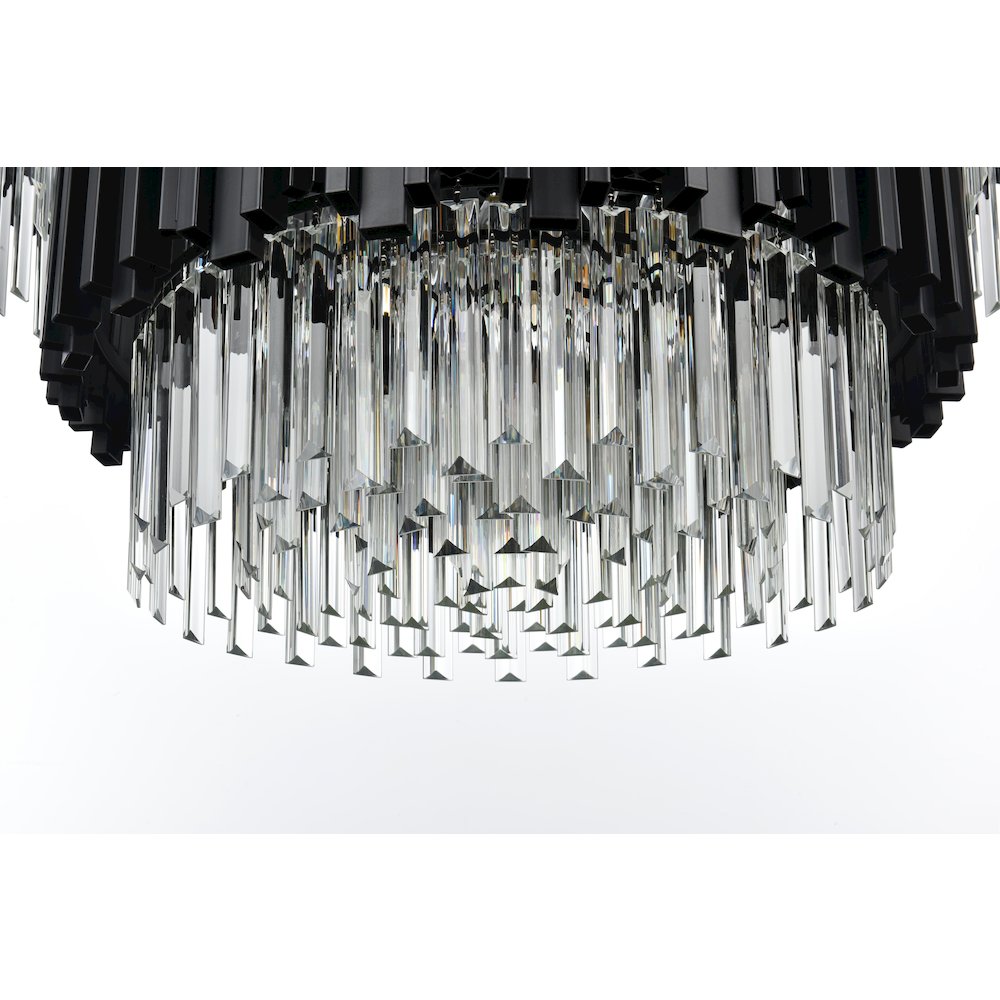 Willow 32 Inch Chandelier In Black. Picture 4