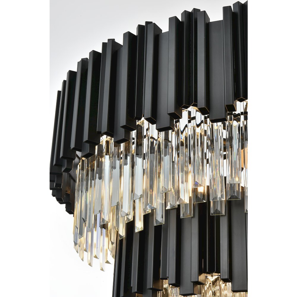 Willow 32 Inch Chandelier In Black. Picture 6