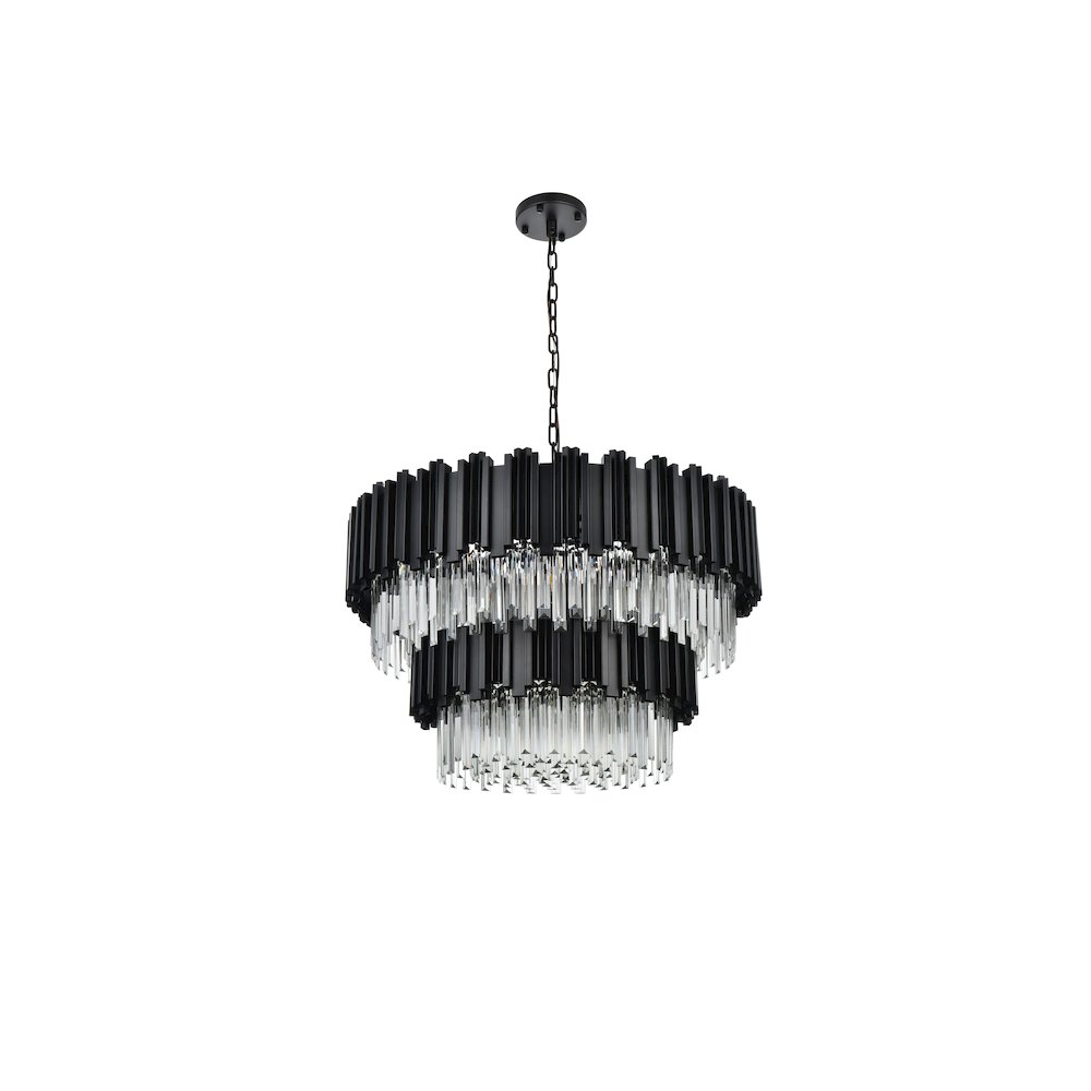 Willow 32 Inch Chandelier In Black. Picture 7