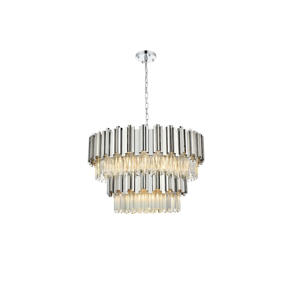 Willow 32 Inch Chandelier In Chrome. Picture 1