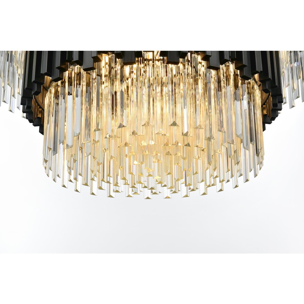 Willow 40 Inch Chandelier In Black. Picture 4