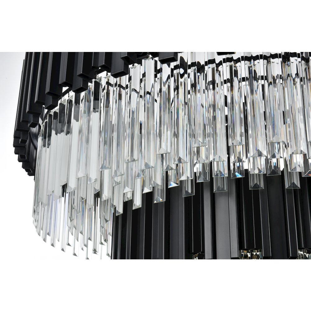 Willow 40 Inch Chandelier In Black. Picture 6