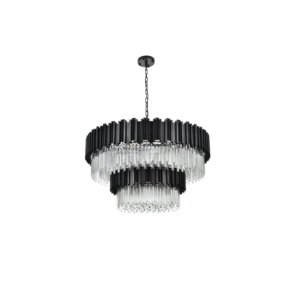 Willow 40 Inch Chandelier In Black. Picture 7