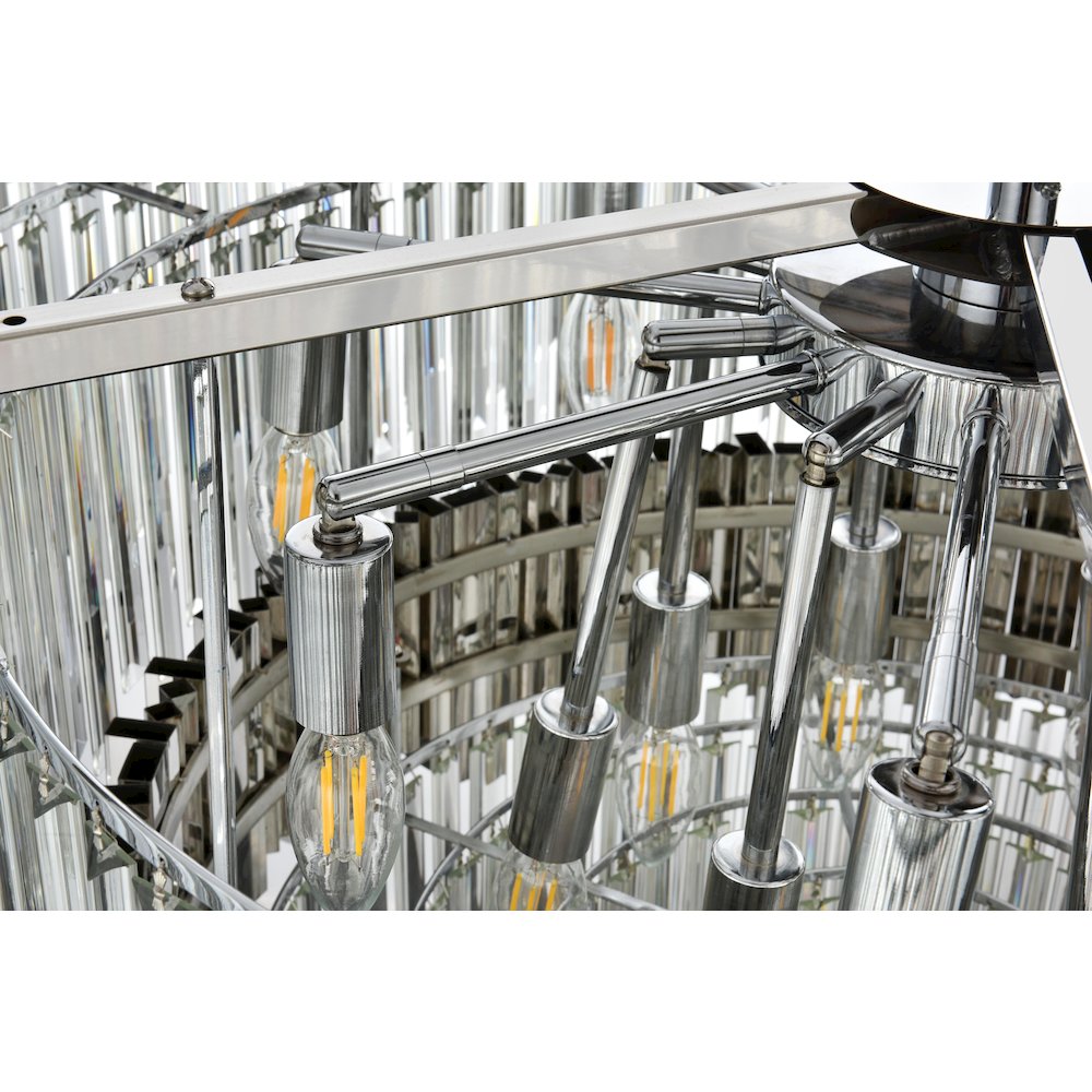 Willow 40 Inch Chandelier In Chrome. Picture 5