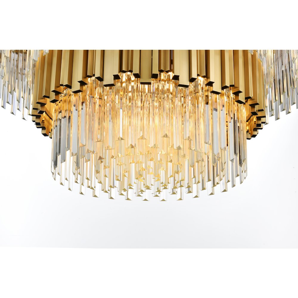 Willow 40 Inch Chandelier In Satin Gold. Picture 4
