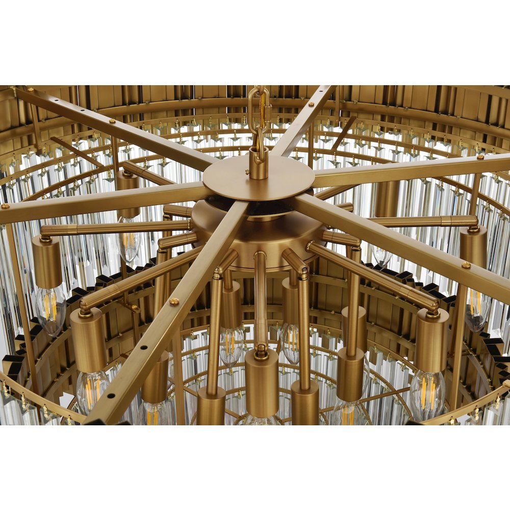 Willow 40 Inch Chandelier In Satin Gold. Picture 5