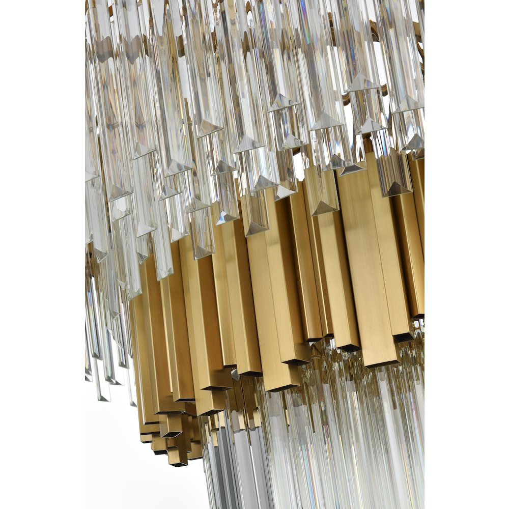 Willow 40 Inch Chandelier In Satin Gold. Picture 6