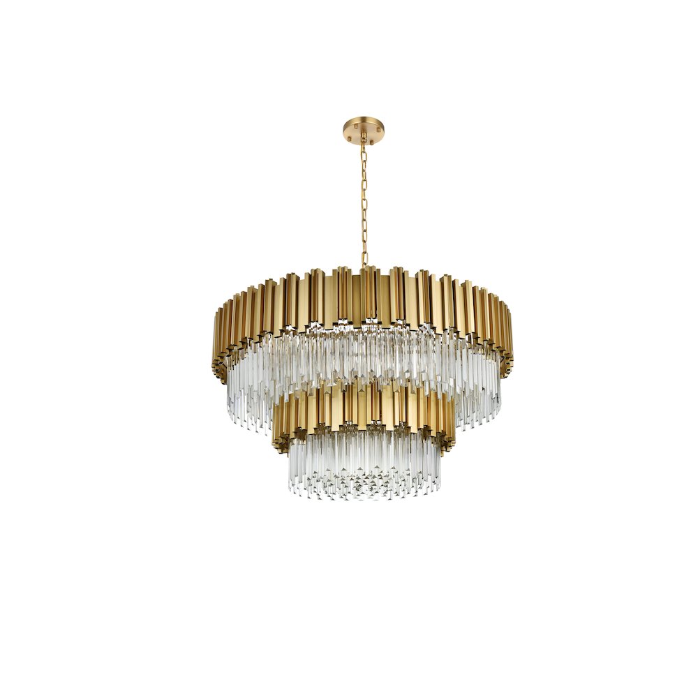 Willow 40 Inch Chandelier In Satin Gold. Picture 7