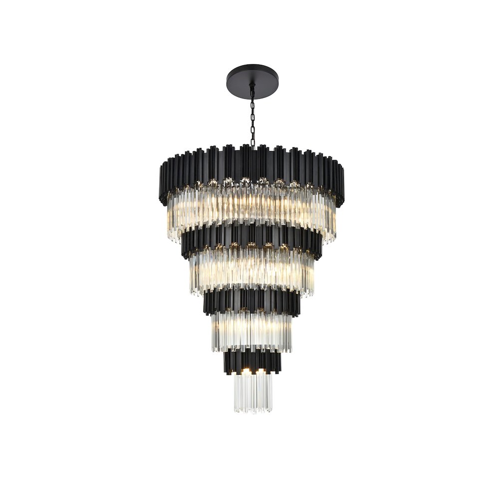 Willow 40 Inch Chandelier In Black. Picture 1