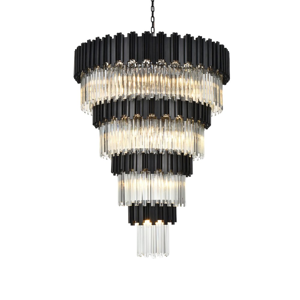 Willow 40 Inch Chandelier In Black. Picture 3