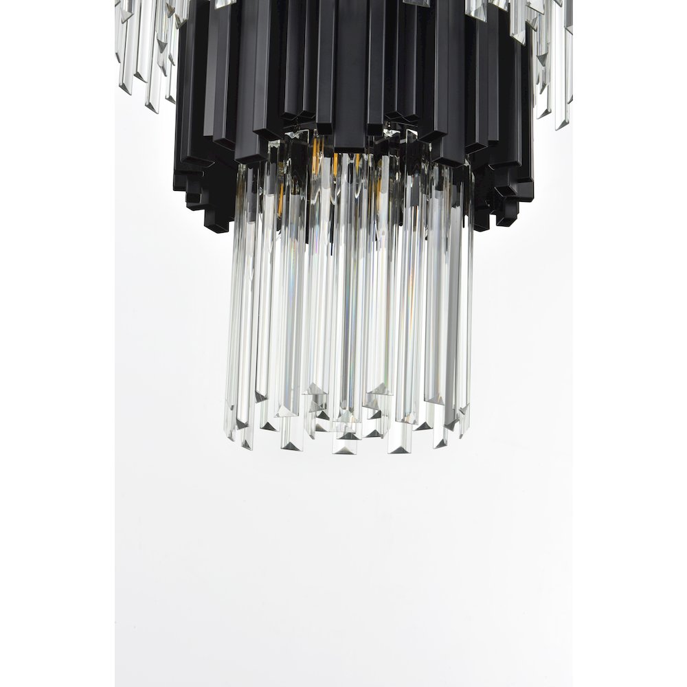 Willow 40 Inch Chandelier In Black. Picture 4