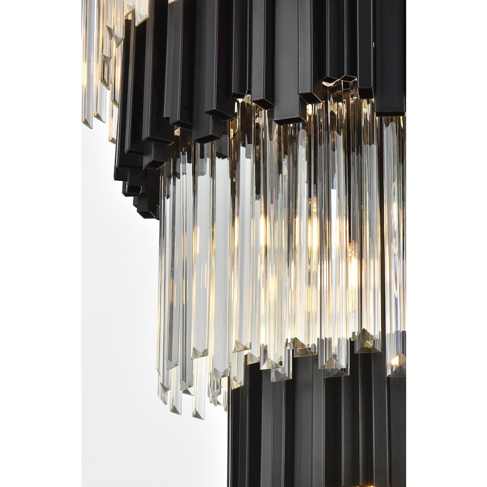 Willow 40 Inch Chandelier In Black. Picture 5