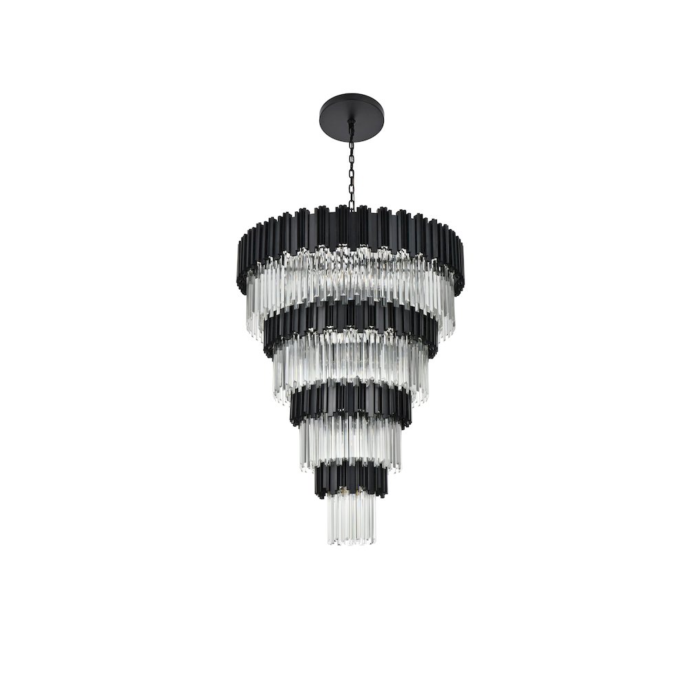 Willow 40 Inch Chandelier In Black. Picture 7