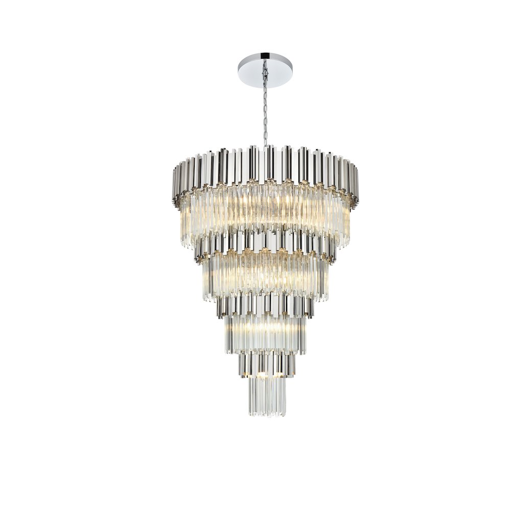 Willow 40 Inch Chandelier In Chrome. Picture 1