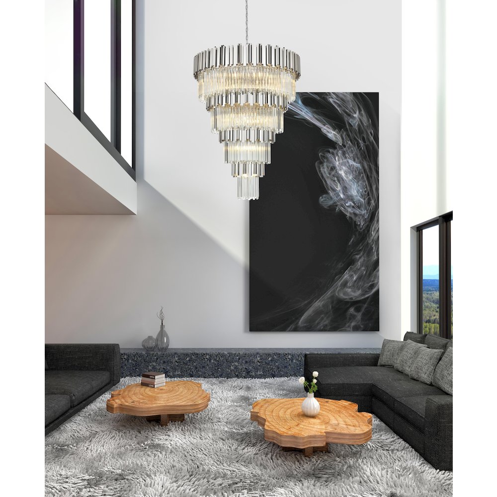 Willow 40 Inch Chandelier In Chrome. Picture 2