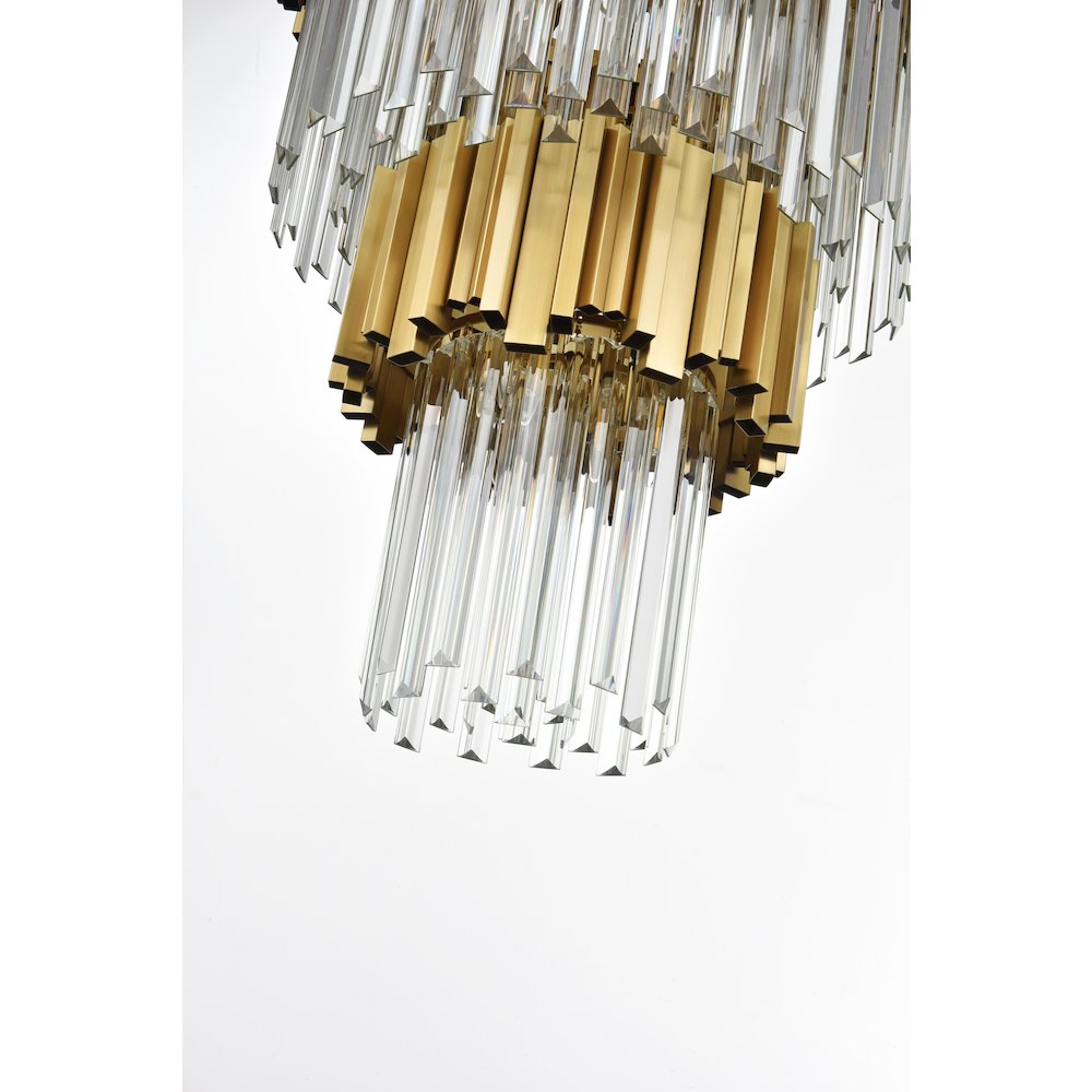 Willow 40 Inch Chandelier In Satin Gold. Picture 4