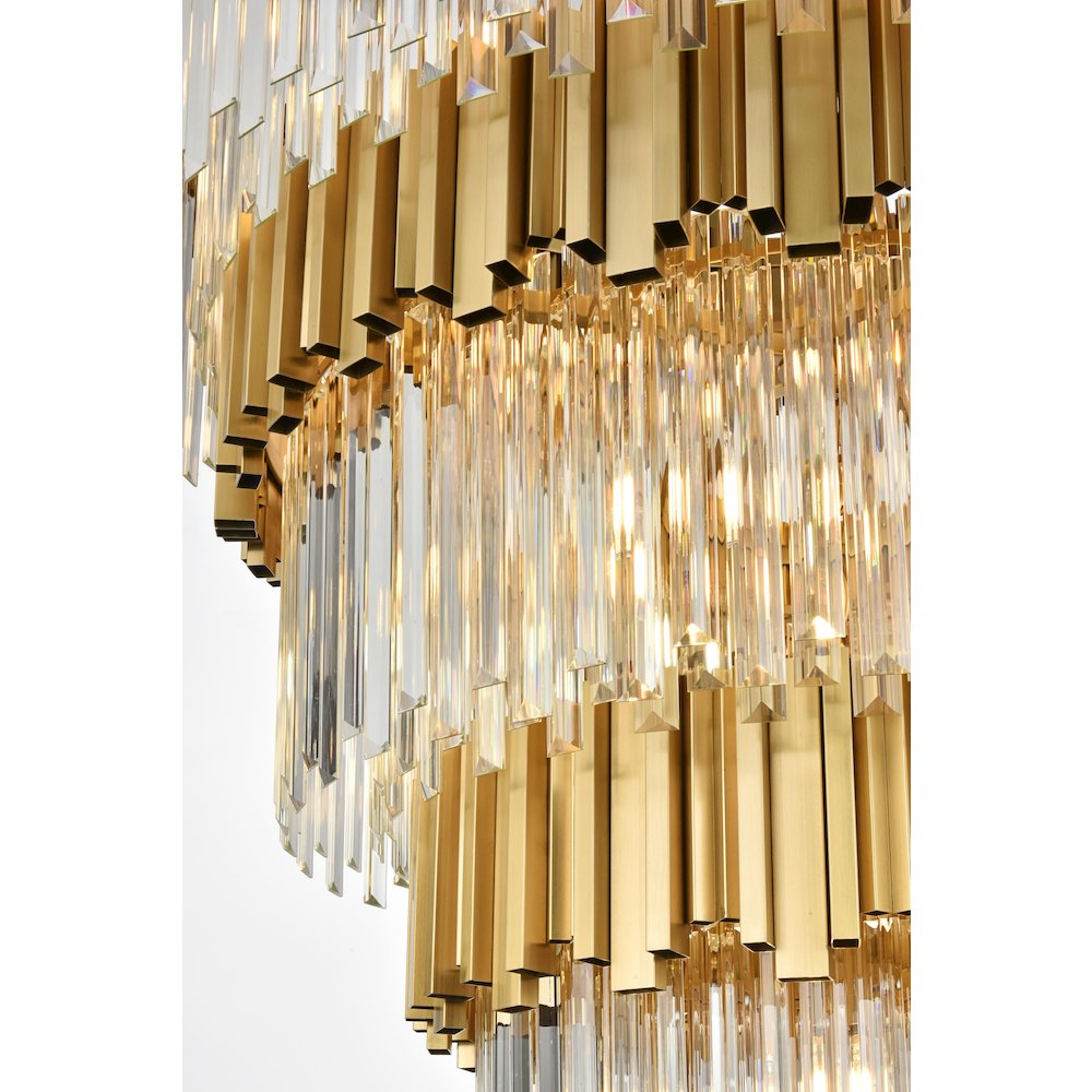 Willow 40 Inch Chandelier In Satin Gold. Picture 5